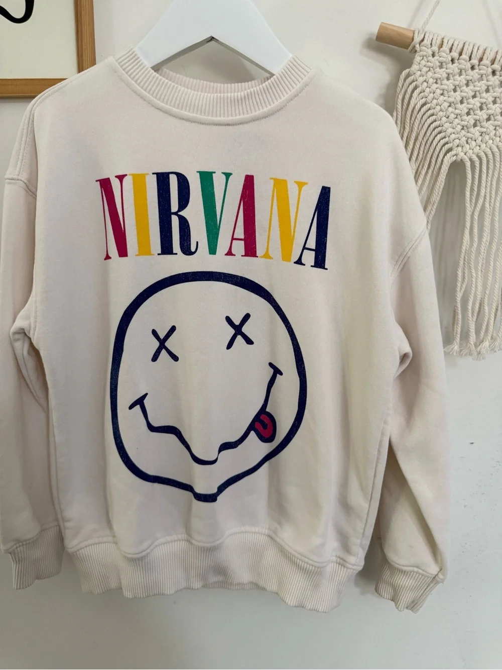 Zara - size 8-9y - Nirvana colorful logo sweatshirt